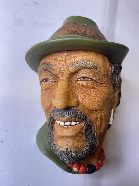 Merle Haggard look a like poreclain Face sculpture book holder Ossons
