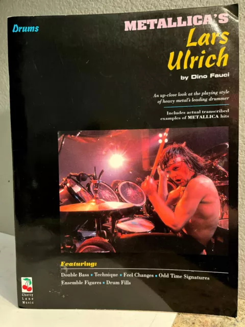METALLICA LARS ULRICH (With CD) - Songbook DRUMS Sheet Music Book - VG