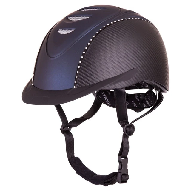 BR Sicherheits-Reithelm Viper Patron Carbon Crystal VG1, Swarovksi® Kristalle