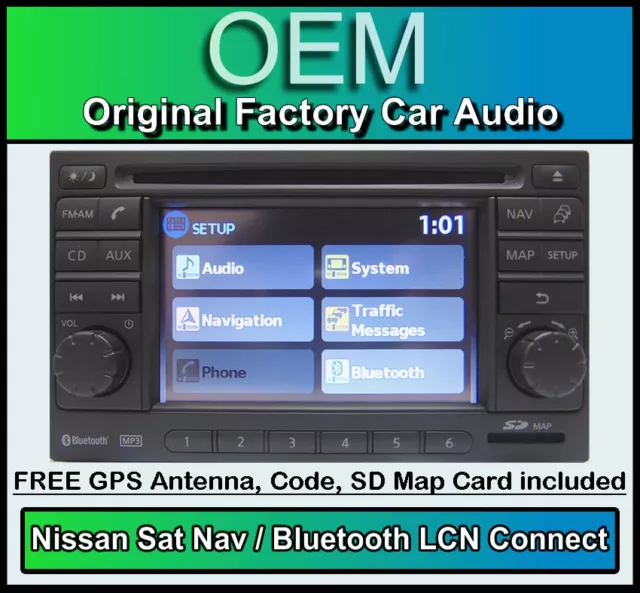 AUTORADIO CD GPS NAVIGATION BLUETOOTH S D NISSAN QASHQAI JUKE MICRA NOTE  CONNECT