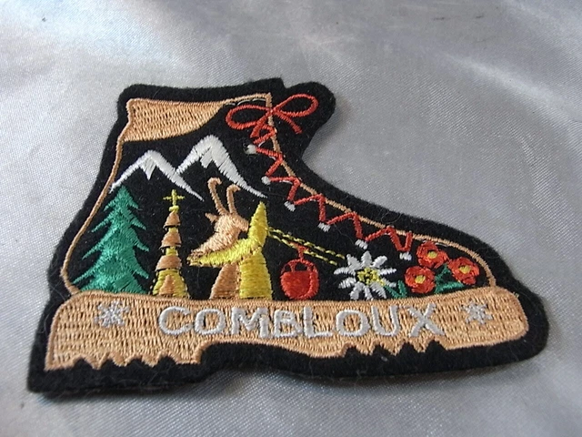 Écusson Ancien Tirol – Patch Tissu Ski Montagne (circa 1960) 7,5x5,8 Cm