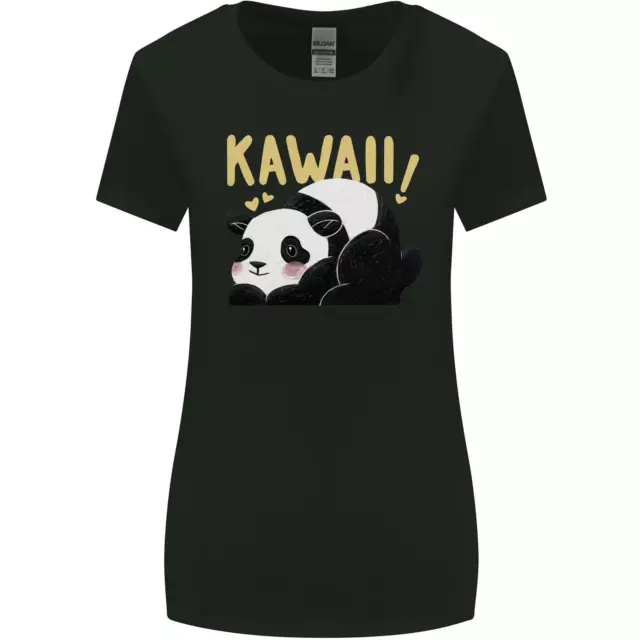 Kawaii Orso Panda Carino Donna più Ampia Taglio T-Shirt