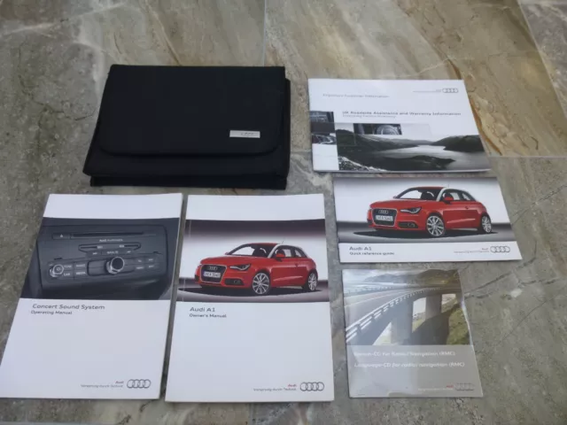 Audi A1 Owners manual handbook & wallet 2010