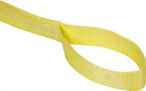 9500-4075 EE2-904 Nylon Web Sling, Eye-and-Eye, Yellow, 4 Ply, 9' Length, 4" ...