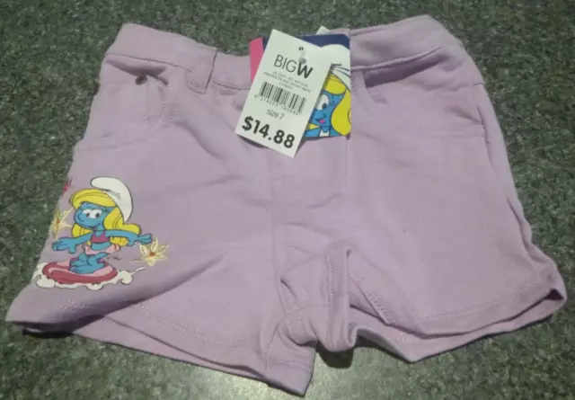 Smurfette -   Shorts   SIZE 7 -  BRAND NEW WITH  TAG-  (RRP $14.88)