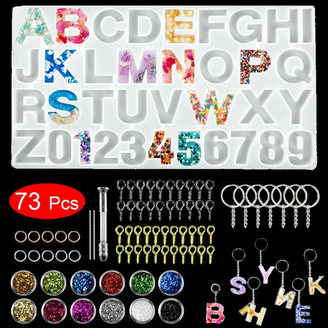 73 Stück Epoxidharz Formen Set Resin Mold Gießharz Silikonform Schmuck Armband