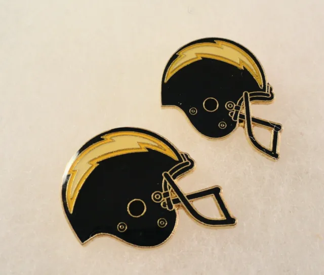 TWO Vintage 1987 ERA Official NFL Helmet Pins - San Diego   CHARGERS