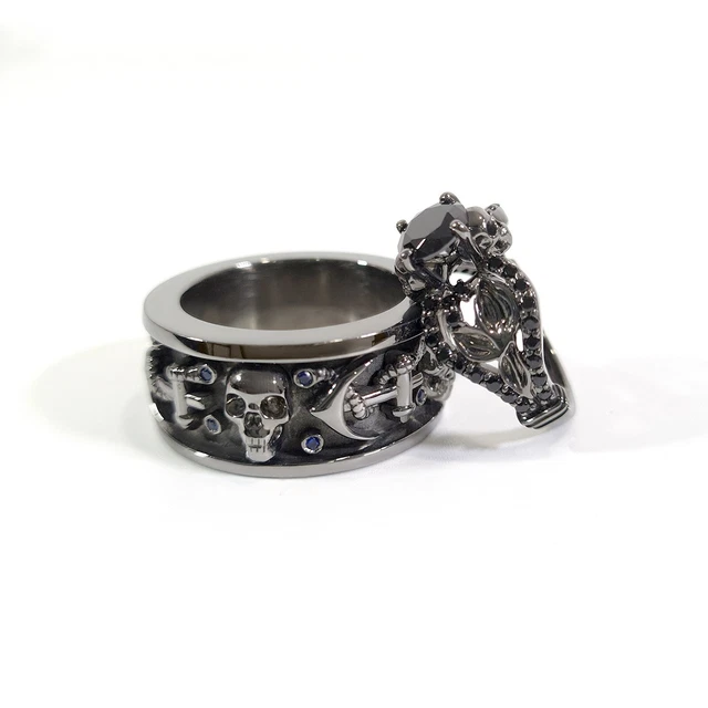 Mens skull deals engagement rings