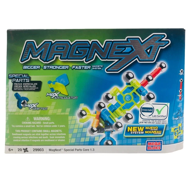 Mega Bloks Magnext Special Parts Core 1.3 29903 Intertek Building Toy 20 Pcs