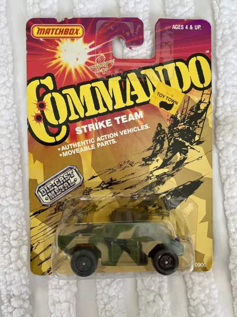 Matchbox Commando Strike Team Wiesel versiegelt auf Karte