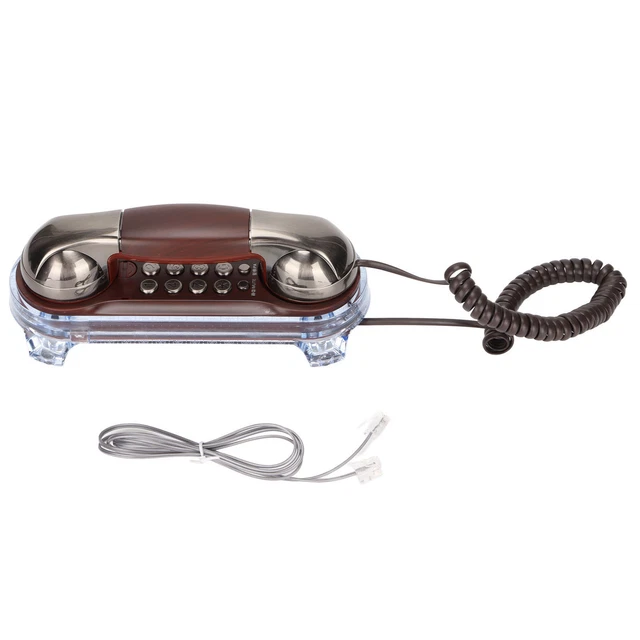 (Patina) Wired Landline Retro Wall Phone Bottom Light Double Placement