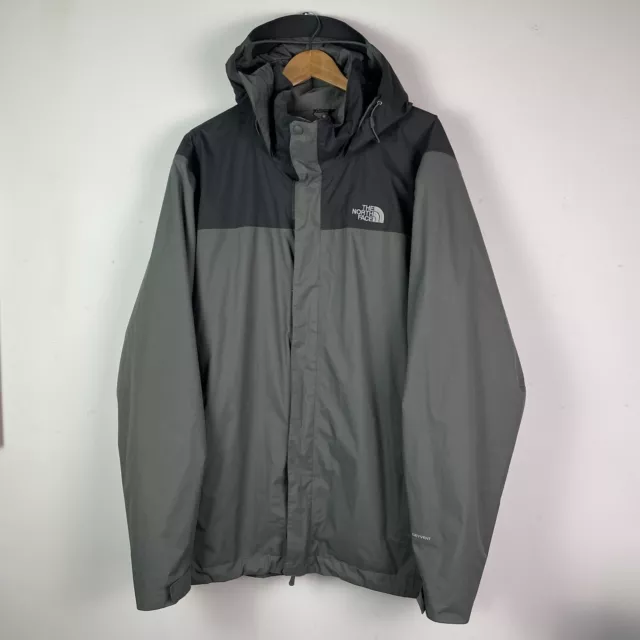 Giacca antipioggia The North Face Dryvent grigio con cappuccio XL