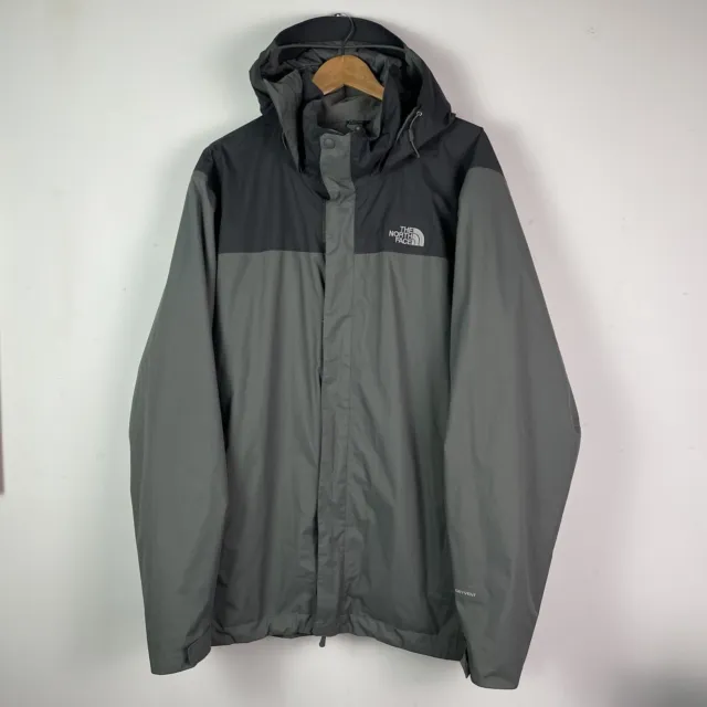 The North Face Dryvent Grey Hooded Rain Coat XL Jacket
