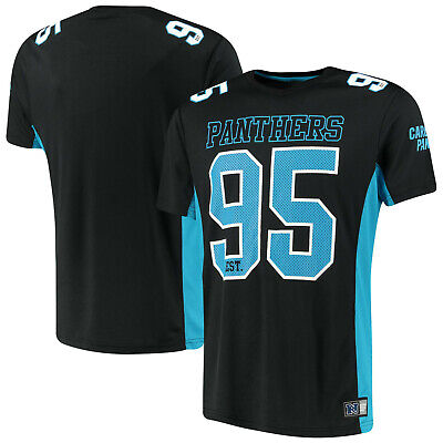 Teal NFL Football Maillot Jersey Shirt Panthers de la Caroline 95 Noir Teal Majestic 