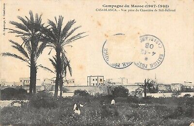 Cpa Campagne Maroc 1907 Casablanca Vue Prise Du Cimetiere De Sidi Belioud