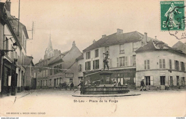 95 - ST LEU - S08020 - Place de la Forge - Caf� du Commerce - En l'�tat - L14