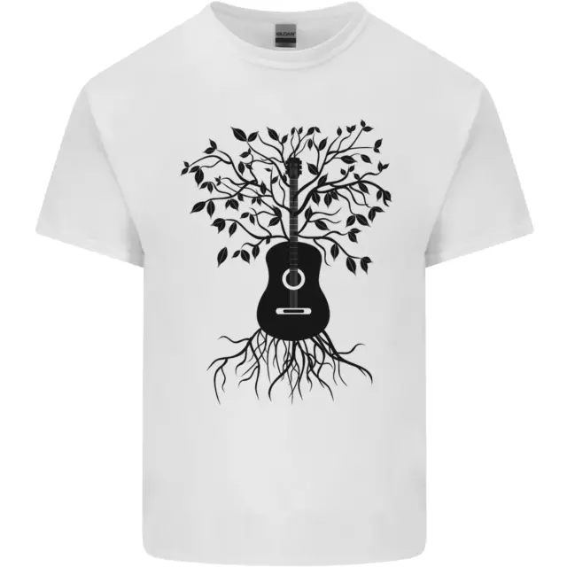 T-shirt chitarra acustica albero radici chitarrista musica bambini bambini