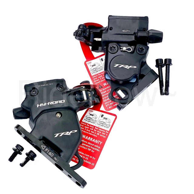 TRP HY/RD 160mm Cyclocross Bike Flat Mount Front+Rear Disc Brake Caliper Black