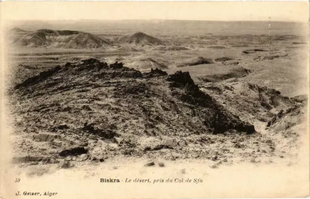 CPA AK Geiser 59 BISKRA - Le Désert pres du Col de Sfa. ALGERIA (764141)