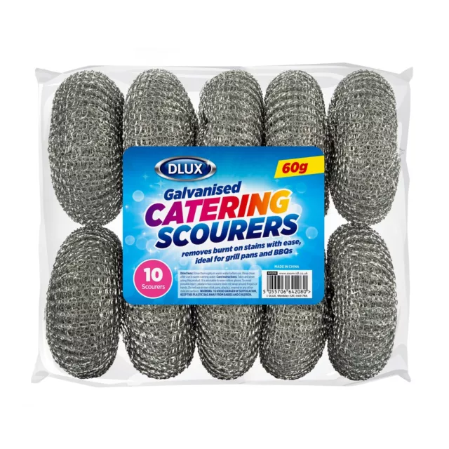 Galvanised Catering Scourers High Quality Scrub | Oven grill pans BBQs 10/20/30 2