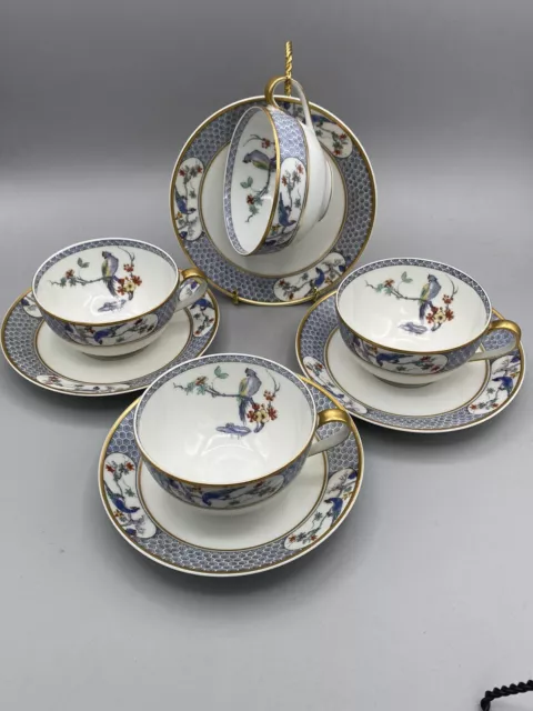 4 Limoges Haviland Ambazar Cups And Saucers  Theodore France