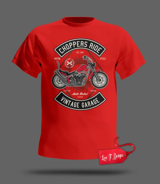 Custom Chopper biker T-shirt Bike T Shirt Motorcycle  Tshirt Motor cycle T shirt