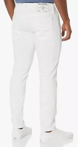 True Religion Men's Rocco No Flap Super T Skinny Jeans White 33 x 34