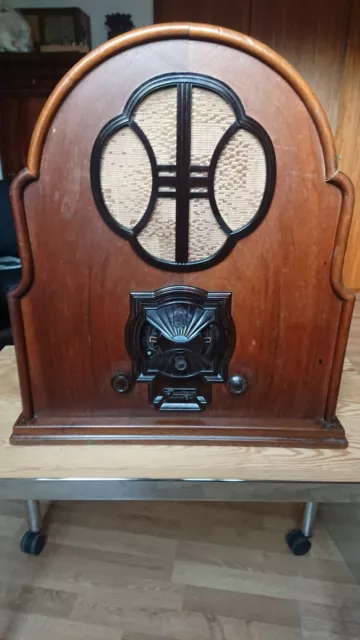 Telefunken 341 WL   großer Katzenkopf mit Lautsprecher in Holz  RE 604