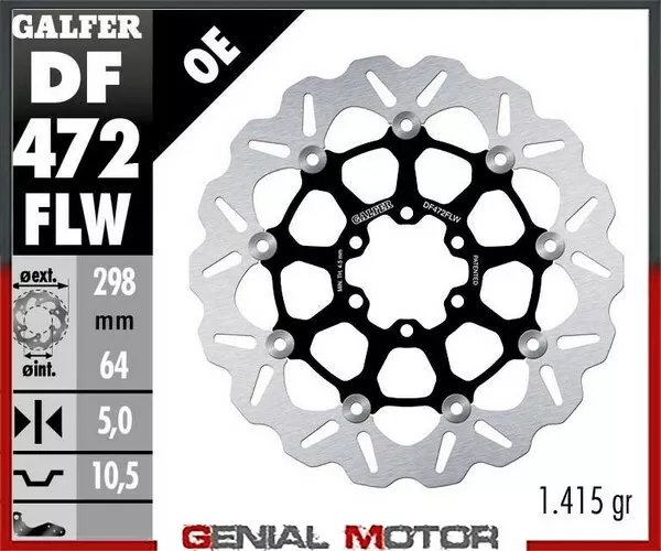 Galfer Bremsscheiben Vorder WAVE FLOAT 298x5mm INDIAN MOTORC CHIEF STANDARD 2009