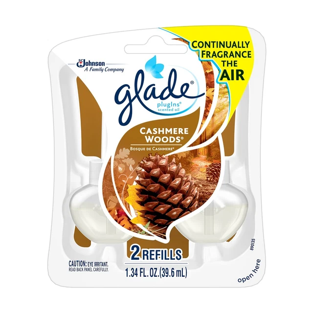 Glade Plugin Scented Oil Refill Cashmere Woods 1.34 oz. (Pack Of 3)