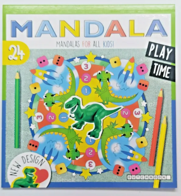 Kinder Malbuch Dinos Raketen Mandala 24 Motive Ausmalen Malen Designs Spiel Spaß
