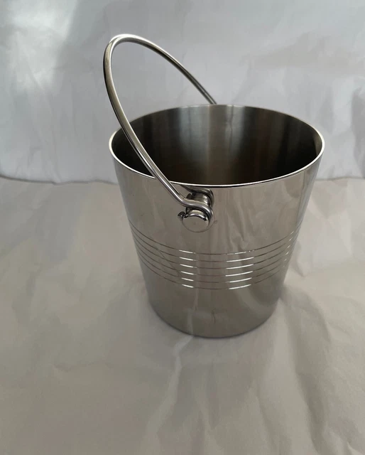 Seau à Glace Vintage Létang Rémy - Inox, Années 1980, Hauteur 21 Cm (occasion France)