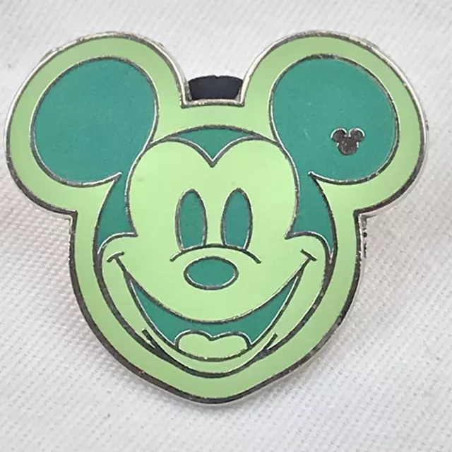 Disney Hidden Mickey Trade Pin Green Mouse Metal Pin Brooch 2008