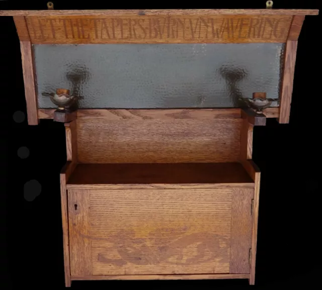 Lord Alfred Tennyson – Oak Arts & Crafts cupboard - Apple Boutique Antiques