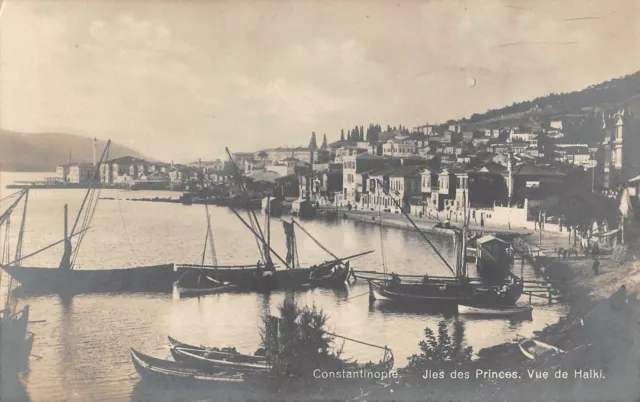 Cpa Turquie Constantinople Ile Des Princes Vue De Halki