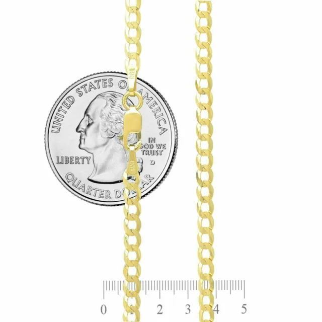 14k Solid Yellow Gold Cuban Link Chain Necklace 1.5-12mm Men's Women Sz 16"-30"