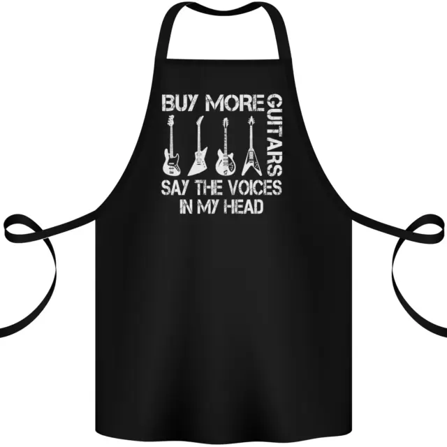 Buy More Guitars Say the Voices Funny Cotton Apron 100% Organic