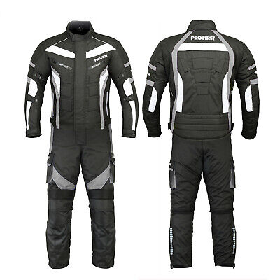 Mens Motorcycle Suit Motorbike Racing Waterproof Jacket Trouser Armored Suits
