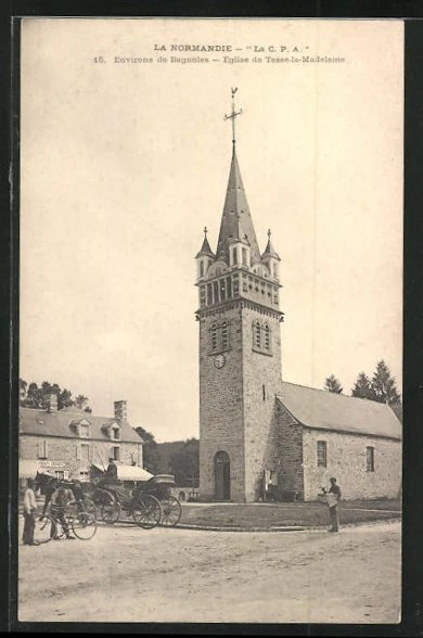 CPA Bagnoles, Church of Tessé-la-Madeleine
