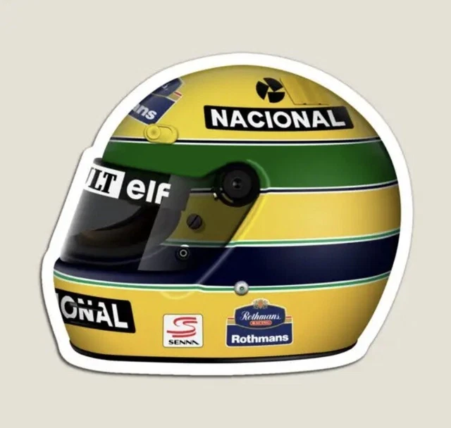 AYRTON SENNA HELMET Magnet 90s Racing F1 Formula One Fridge Car Tool ...