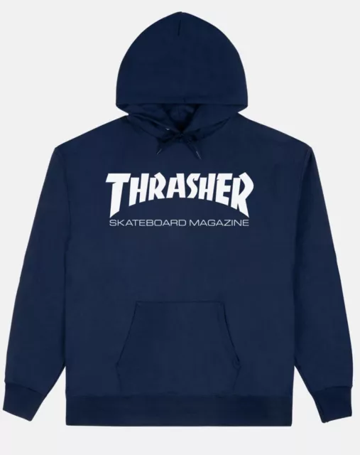 Thrasher Skate Mag Logo Hoodie - Navy - Large