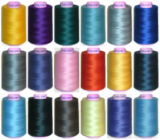 AMANN SABA 150s SEWING THREAD, 100% SPUN POLYESTER 5000 MTRS X 5 CONES, FREE P&P