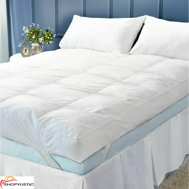 Hotel Quality Mattress Topper 10cm Deep Thick Single Double King Super ALL SIZES