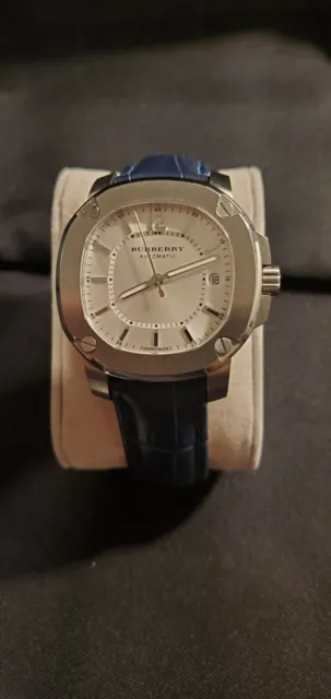 Burberry The Britain BBY1600 Automatic 38mm Watch (New Burberry Strap)
