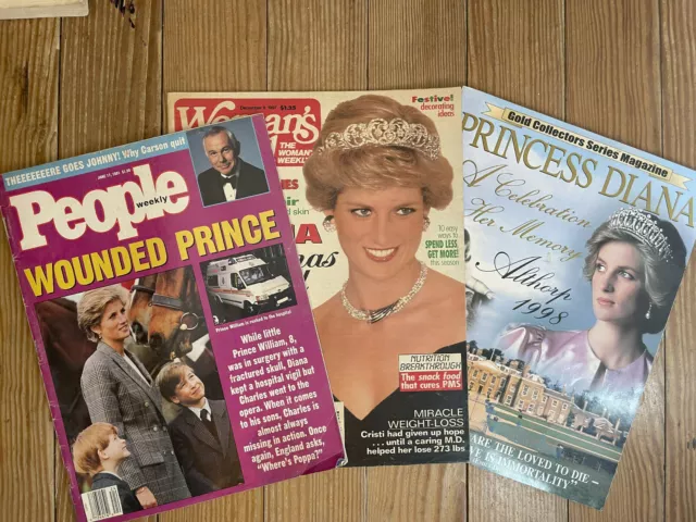 Lot of 3 Magazines Princess Diana Collectors Series Womans World People Althorp