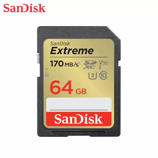 NEW SanDisk 64GB Extreme SDXC Class 10 V30 U3 SD Memory Card Speed Up To 170MB/s