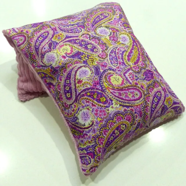 Wheat Bag. Heat Pack  PAISLEY PINK & PURPLE 34 x 17 cm Choose Lavender Unscented
