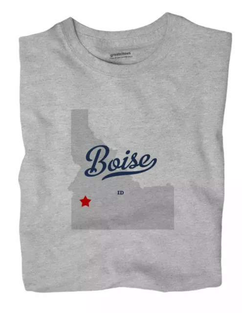 Boise Idaho ID T-Shirt MAP
