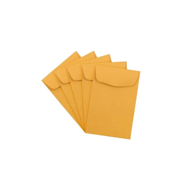 50 PACK JAM Paper #4 Coin Business Envelopes 3" x 4.5" Brown Kraft Manila