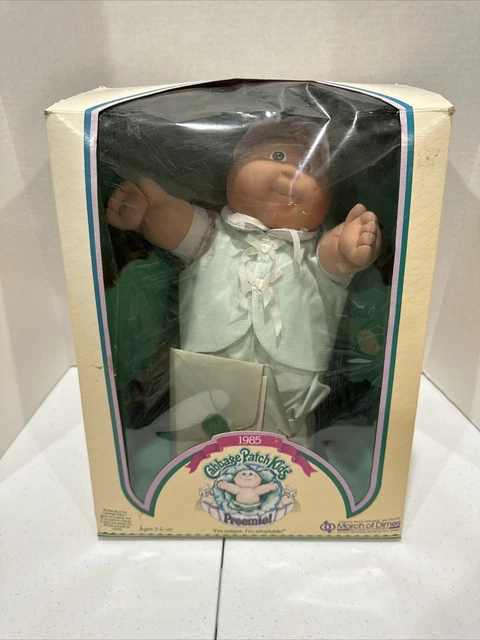 1985 Cabbage Patch Kids Preemie - Boy - Blond Hair - Green Eyes